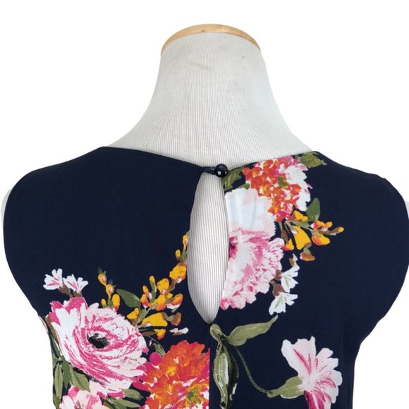 BLUE RAIN Dress by FRANCESCA'S NWT Blue Pink Floral Lace Accents Flare Small7 - Picture 3 of 5